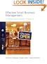 Effective Small Business Management (9th Edition)