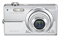 Olympus FE-370 Digital Camera - Silver (8MP, 5x Optical Zoom) 2.7 inch LCD