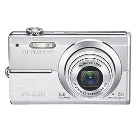 Olympus FE-370 Digital Camera - Silver (8MP, 5x Optical Zoom) 2.7 inch LCD