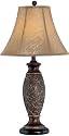 Gentry Dark Bronze Table Lamp w/ Jacquard Fabric Shade