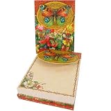 Gold Foil Embellished Pocket Note Pads, set of 3, VictorianButterfly