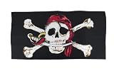 Jolly Roger Pirate Skull & Crossbones Beach Towel 60" X 30"