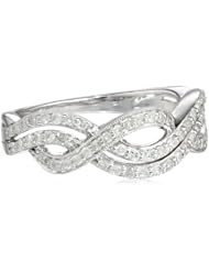 10k White Gold 1/2cttw Diamond Twisted Ring
