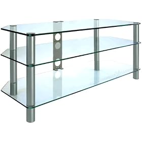 Centurion GT5 Clear Premium Contemporary Design Flat Screen 32"-60" Glass Stand