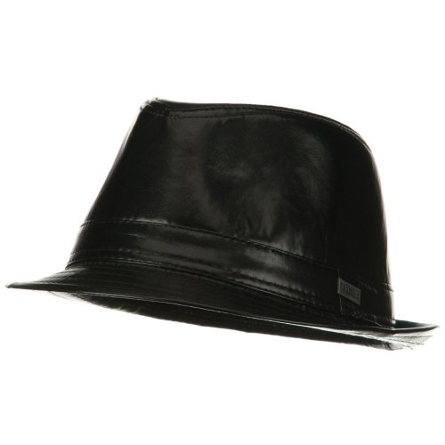 PU Solid Fedora - Black W20S70B