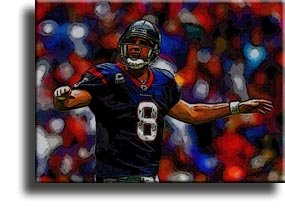 Completely Handpainted American Football Sport Painting, Custom Order FL2768, Oil on Canvas, with Option to Paint Jerry, Brett & Co. from Any Other Favorite Photograph or Picture, Unframed, Size 12