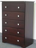 Chest with 5 Drawers in Cappuccino
