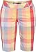 Lija Women's Zest Collection Plaid Knee Shorts, Papaya, 12