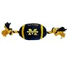 NCAA Plush Football Dog Toy, Small, University of Michigan Wolverines