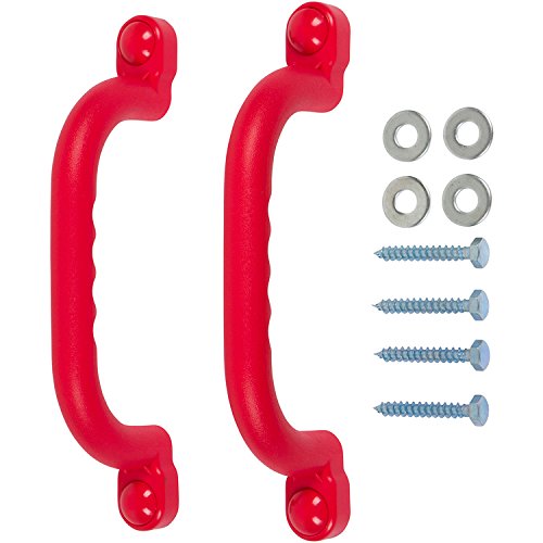 10" Playground Handles, Red, with SSS logo Sticker