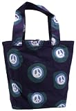 Large Tote Bag-Peace Eggplant - FAIR TRADE
