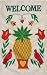 Heartfelt Welcome Pineapple Applique Garden Flag