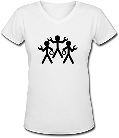OXL Women's Alien Cotton V Neck T Shirt Tee White S