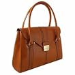 Pratesi Award-Winning Pinturichio Large Leather Ladies' Handbag in Mustard