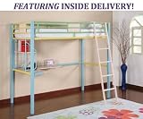 Sunday Funnies Twin Size Metal Loft Bunk Bed By Powell Furniture