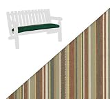 4' Natural Cedar Outdoor Patio Bench or Swing Cushion - Earth Tone Stripe