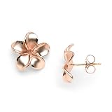 Plumeria Earrings in 14K Rose Gold - Large