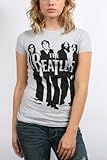 Beatles - Juniors / Womens Photo Pose T-Shirt in Grey Heather, Size: Large, Color: Grey Heather