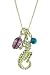 Silver Ladies Seahorse with Amethyst and Turquoise Necklace