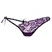 Chinatera Women's Naughty Sexy Lingerie Womens Lace T-Back T-String G-string Thong Panty Briefs Knickers Underwear (Purple)