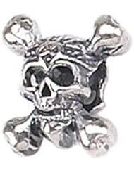 Zable(tm) Sterling Silver Skull and Crossbones Bead / Charm
