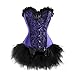 Zanuce Women's Plus Size Lace Up Boned Corset Bridal Lingerie Tutu Skirt