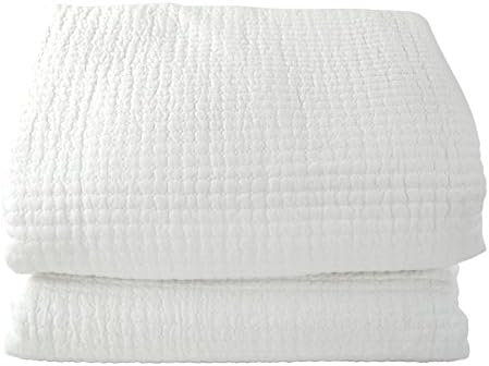 All Natural Cotton & Linen Coverlet Perfect Light-Weight Comfort Set - King - White Size King Set