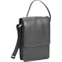 Derek Alexander Leather North/South Unisex Flap Over - Black/Brandy