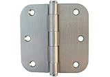 40 Satin Nickel 3.5"X3.5" 5/8" Radius Round Corner Interior Door Hinges Brushed Nick