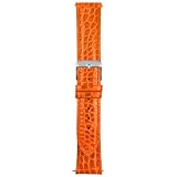 Swiss Watches:Swiss Watch International 20 MM Orange Genuine Alligator Strap 20AAR27M