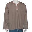 Mens Long Sleeve Casual Cotton Shirt Kurta India Chest 44 inches (gsk470)