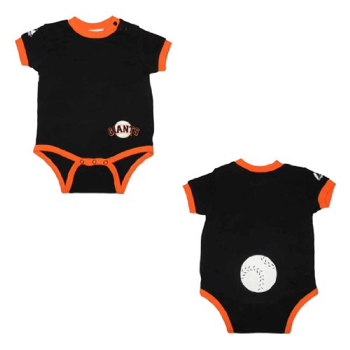 MLB San Francisco Giants Baby / Infant One-Piece Bodysuit / Romper / Onesie - Black & Orange (Size: 24)
