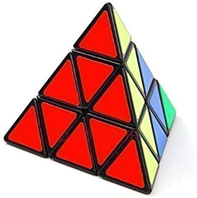 Kiwuu Pyraminx 3x3x3 Magic Puzzle Game Cube, black