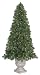 GKI Bethlehem Lighting Pre Lit 7 1/2 Foot PVC Christmas Tree in Pot with 550 Clear Mini  , Slim Olympia Pine