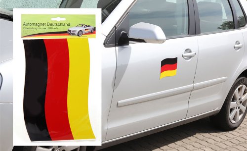 4 x Magnetfahne Deutschland Fahne 30x20cm Automagnet Flagge WM EM Fanartikel