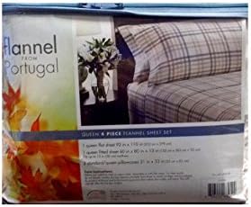 Divatex Flannel Sheet Set Queen 4 Piece Jordan
