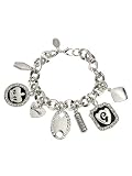 GUESS Silver Crown Charm Bracelet