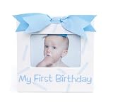 Mud Pie Baby Little Prince Ceramic Photo Frame, My First Birthday
