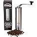 Premium Stainless Steel Manual Coffee Bean Grinder with Ceramic Burr- Handy, Portable, Adjustable - Perfect for use with French Press, Drip Brewer and Aeropress Compatible
