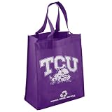 Texas Christian Horned Frogs (TCU) Purple Reusable Tote Bag