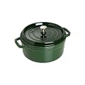 Staub 1102485 Cocotte / Br�ter rund 24 cm, basilikumgr�n