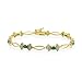 18K Gold Over Sterling Silver Genuine Emerald