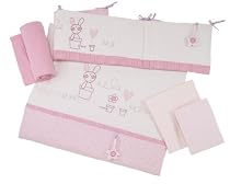 Lollipop Lane Rosie Posy Classic Bedding Bale (Cotbed Blanket, Quilt, Fitted Sheet, Flat Sheet and Bumper)