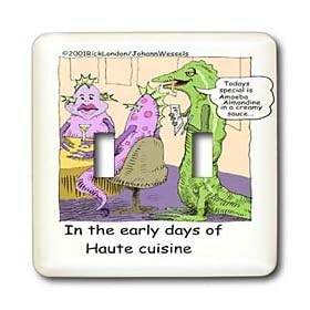 Londons Times Funny Science Cartoons - Early Days Of Dining Out - Light Switch Covers - double toggle switch