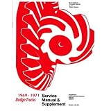 1969 1970 1971 DODGE D W 100-800 TRUCK Service Manual by Dodge