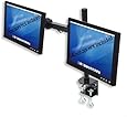 Tyke Supply Dual LCD Monitor Stand desk clamp holds up to 24" lcd monitors