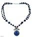Lapis lazuli pendant necklace, 'Midnight Lily'