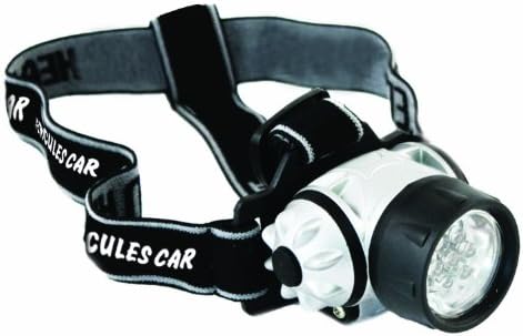 LED Headlamp Black/silver With Head Strap, 3 AAA Batteries Included