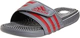 adidas Mens Adissage Sandal,Medium Lead/University Red/Medium Lead,10 D US - Mens Shoes Sandals