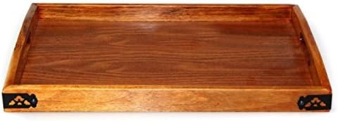 Bamboo Genius 18 x 11 Inch Japanese Style Serving / Food / Kitchen Tray with Handles